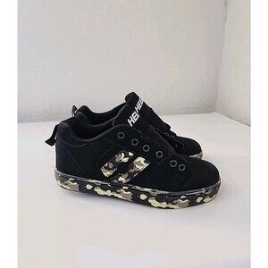 Heelys Wheeled Sneakers Youth Size 4 ROLLER SKATE SHOES Black Camouflage